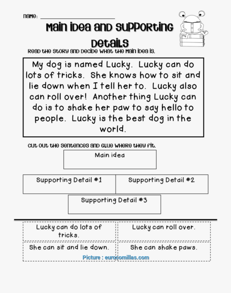 10 Main Idea And Supporting Details Worksheets Worksheets Decoomo