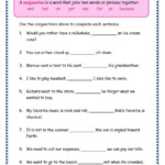 20 Conjunctions Worksheet 5th Grade Simple Template Design