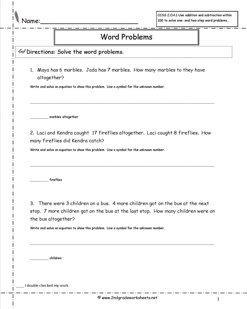 2Nd Grade Math Common Core State Standards Worksheets Math Worksheets 