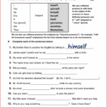 2nd Grade Reflexive Pronouns Worksheets Pdf Worksheet Resume Examples