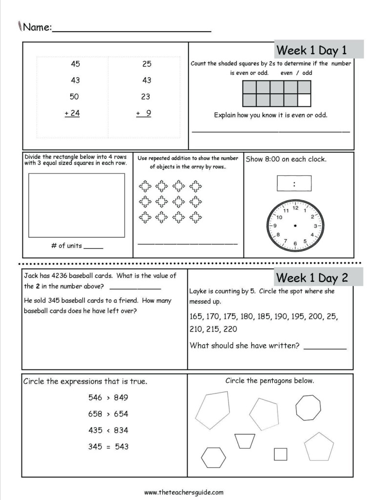 30 Math Review Worksheets Worksheets Decoomo