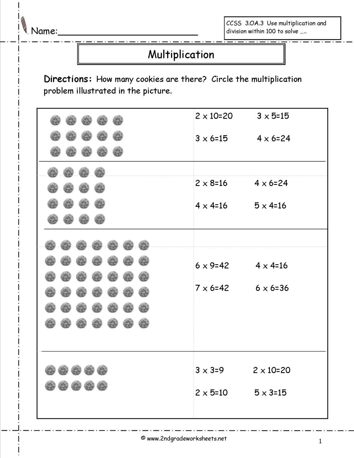 Common Core Math Word Problems Grade 3 Worksheets - CommonWorksheets.com