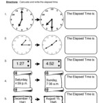 4th Grade Math Worksheets Elapsed Time Elapsed Time 4th Grade Math