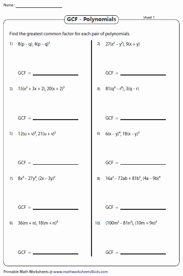 50 Gcf And Lcm Worksheet Chessmuseum Template Library