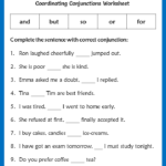 5th Grade Common Core Conjunctions Worksheets Conjunction Worksheets