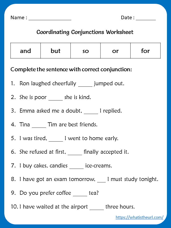 5th Grade Common Core Conjunctions Worksheets Conjunction Worksheets