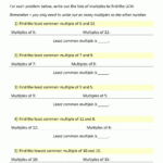 5Th Grade Least Common Multiple Worksheet Kropkowe kocie