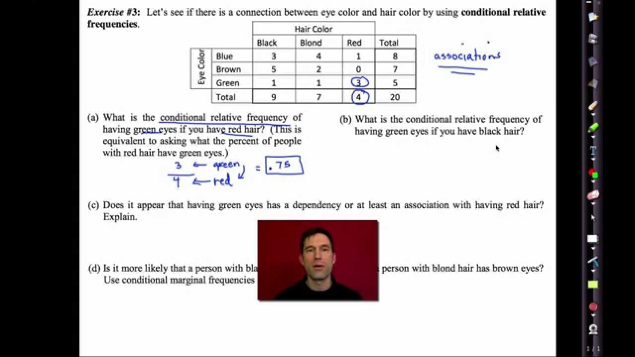 6 Photos Algebra 1 Two Way Frequency Tables Worksheet Answers And View 