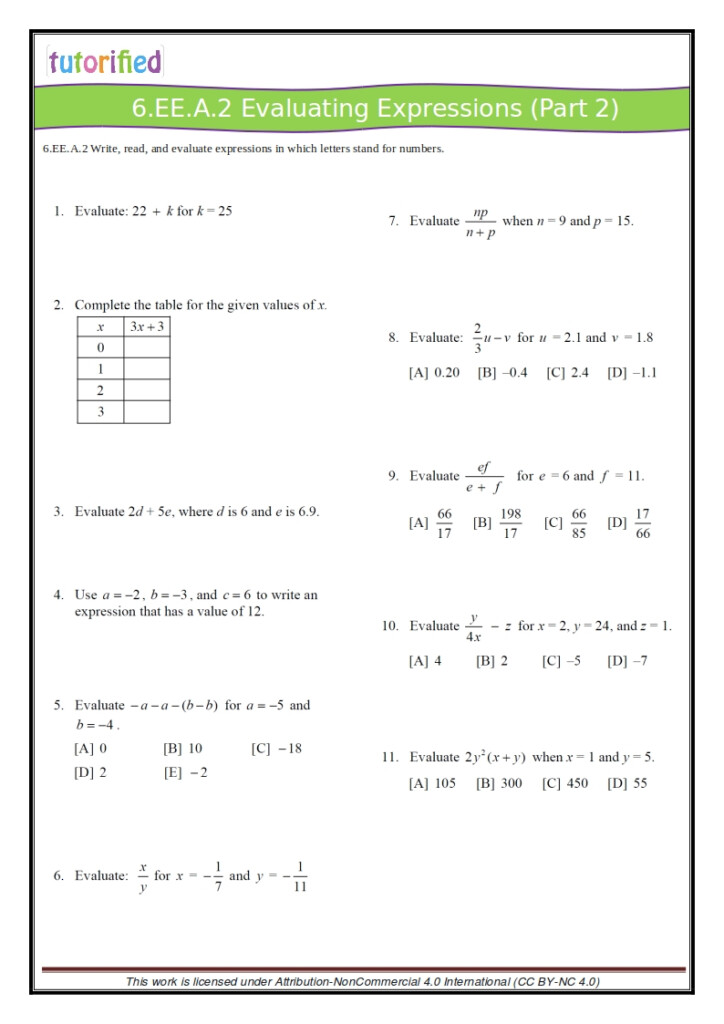 6th Grade Math Worksheets 6th Grade Math Worksheets Alfred Froman