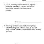 Algebra 1 Word Problems Worksheet Printable