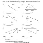 Area Of Right Triangle Worksheets Math Practice Worksheets Triangle