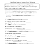 Common And Proper Noun Worksheet For Class 3 Identify Common Noun For