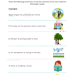 Common And Proper Nouns Worksheets Free Common And Proper Nouns