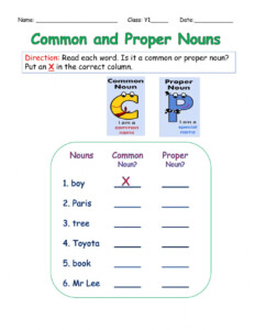 common and proper nouns grade 1 ppt