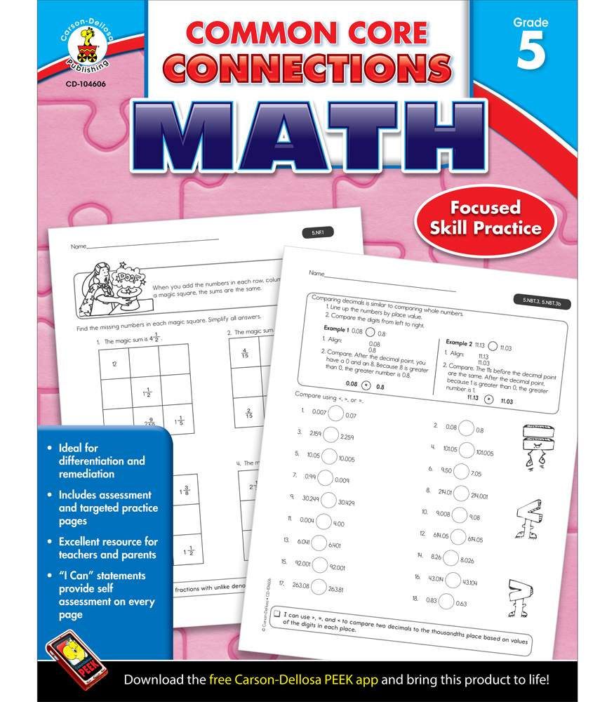 Common Core Connections Math Grade 5