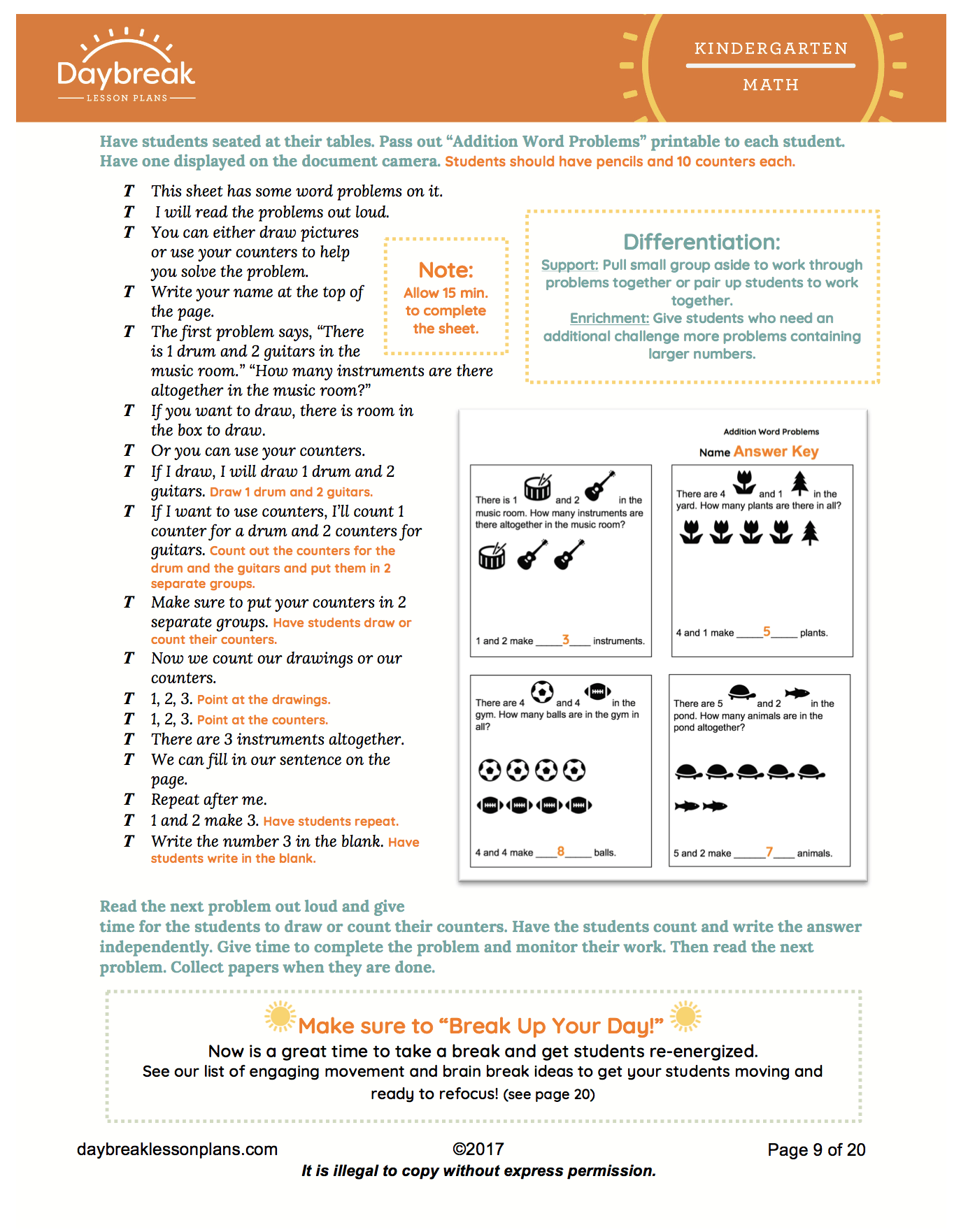 Common Core Math Lesson Plan