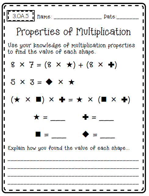 Common Core Math Outside Of The Box 3rd Grade Edition Create Teach 