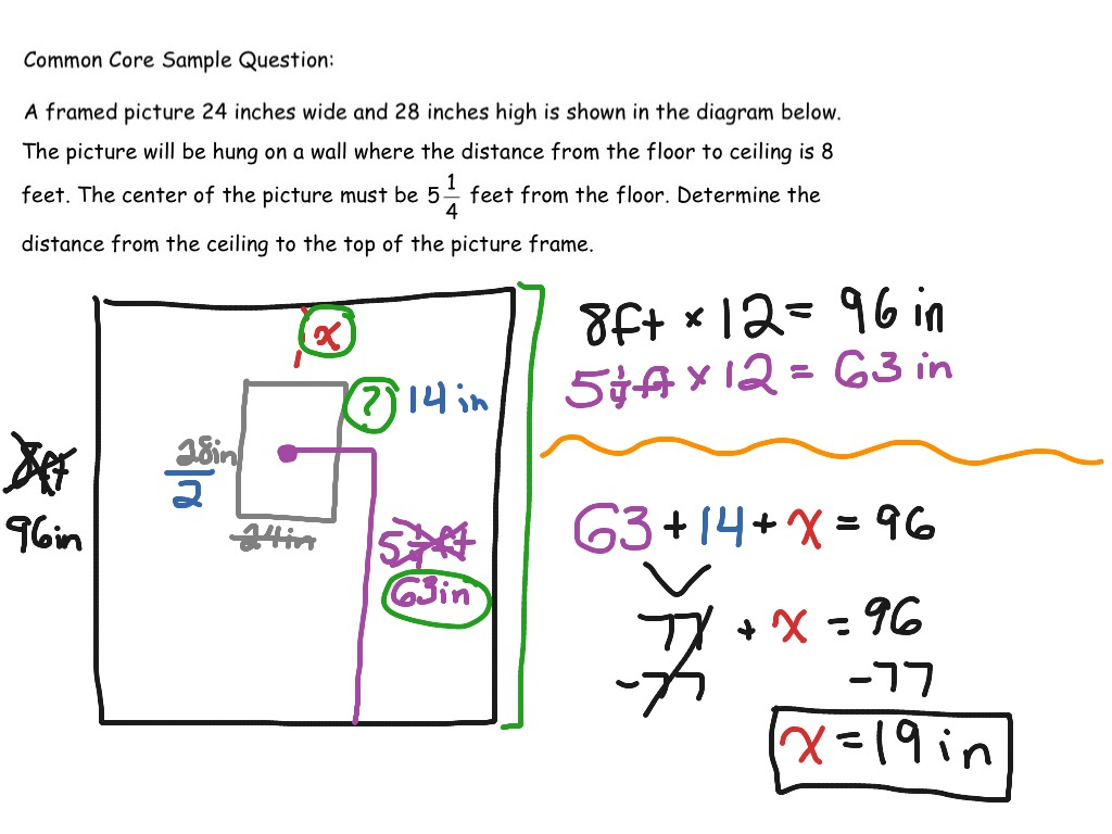 Common Core Sample Picture Problem Math Algebra ShowMe