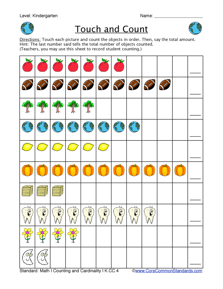 Common Core Worksheet K CC 4 Have Fun Teaching