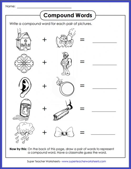 Compound Word Worksheets Grade 2 Compound Words 2nd Grade Common Core 