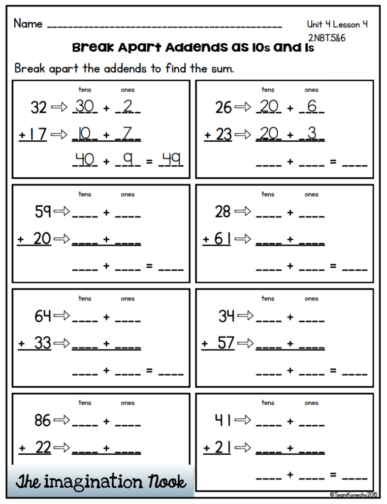 Double Digit Addition Daily Math Lessons Unit 4 Math Lessons 2nd 