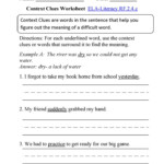 English Worksheets 2nd Grade Common Core Worksheets Context Clues
