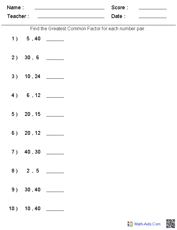 Factor By Gcf Worksheet Factoring Out The Greatest Common Factor 
