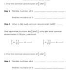 Find Least Common Denominator Worksheet