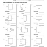 Free Perimeter And Area Worksheets Grade 6 Ruth Bandy s Free Math