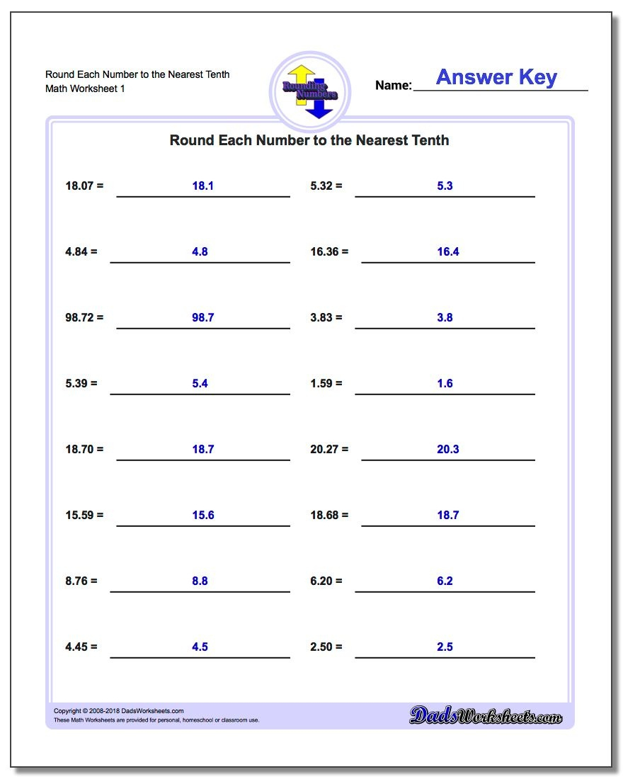 Free Printable 4Th Grade Rounding Worksheets Free Printable A To Z