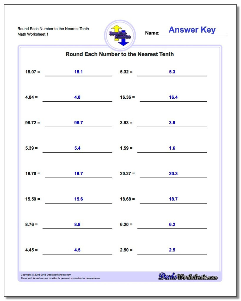 Free Printable 4Th Grade Rounding Worksheets Free Printable A To Z