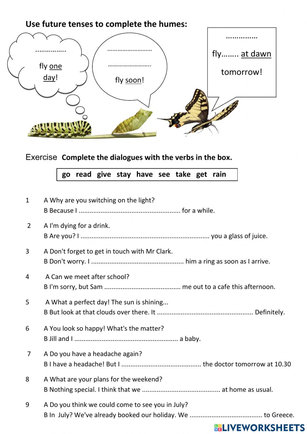 Future Tenses Online Pdf Worksheet