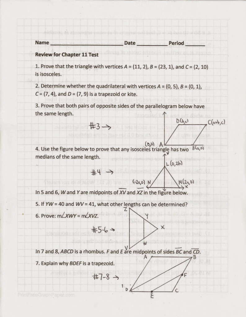 Geometry Common Core Style Review For Chapter 11 12 Test Day 101 