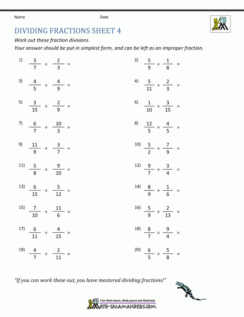 Grade 5 Math Worksheets Multiplying Fractions By Whole Numbers K5 