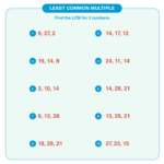 Grade 6 Math Worksheet Least Common Multiple Lcm Of 3 Numbers K5