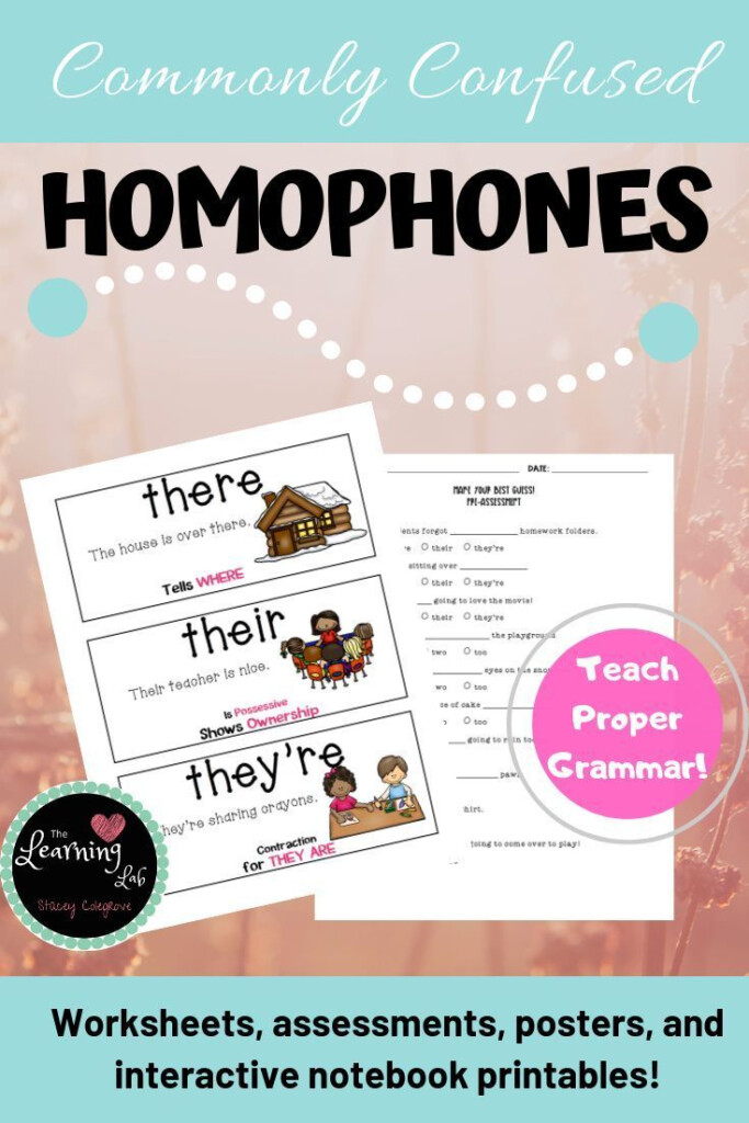 Homophone Activities Commonly Confused Words Commonly Confused 