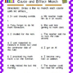 Identifying Cause And Effect Worksheets