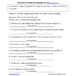 Integration Of Knowledge And Ideas Worksheets