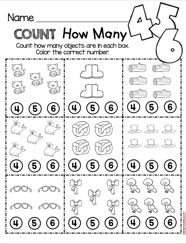 Kindergarten Counting Objects Math Practice Kindergarten Math 