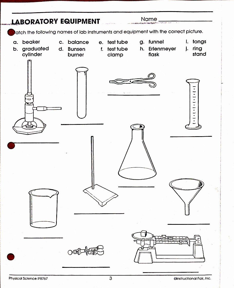 Lab Equipment Worksheet Answer Key Inspirational Pin On Projects To Try 