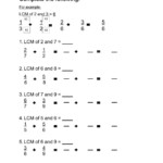 LCM And Fractions Worksheet