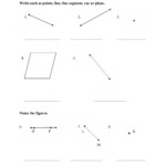 Line Line Segment Ray Plane Worksheet