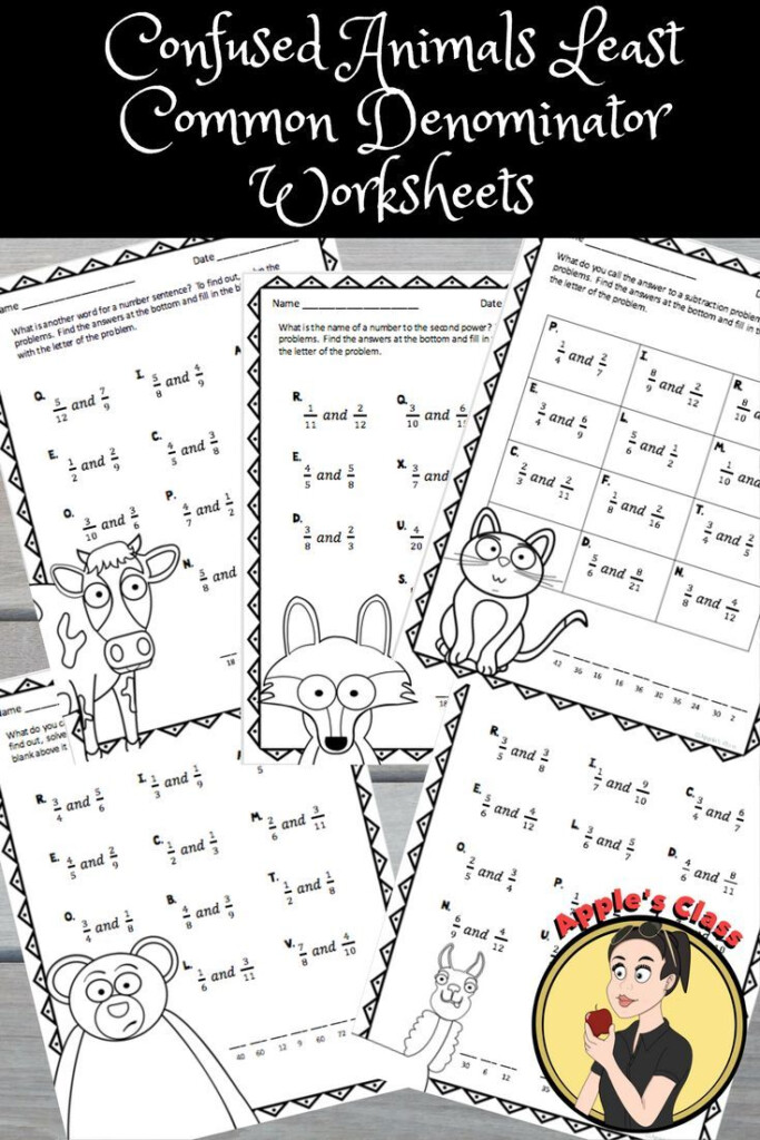 No Prep Common Denominator Practice Worksheets Students Solve A Math 