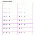 Percentage Problems Worksheet