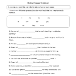 Personal Pronoun Worksheet 8th Grade