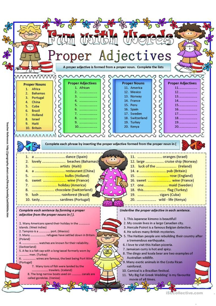 Proper Adjectives Worksheet Free ESL Printable Worksheets Made By 