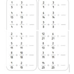 Same Denominator Fractions Worksheets