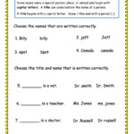 Special Names And Titles Worksheet