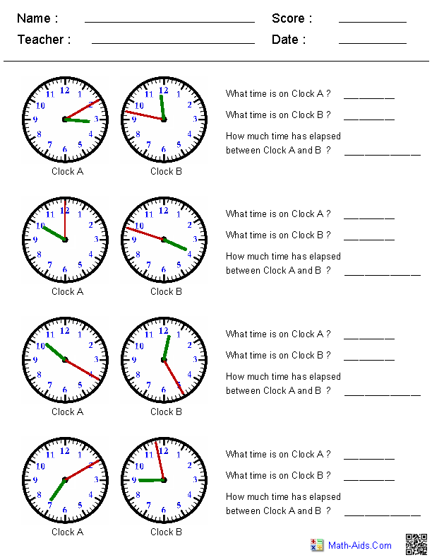 Time Worksheets Time Worksheets For Learning To Tell Time Time 