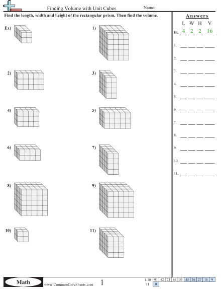 Volume Cube Worksheets For 5th Grade Volume Worksheets Volume Math